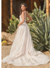 V Neck Ivory Lace Tulle Romantic Wedding Dress